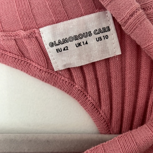 BNWT Beautiful pink STRETCHY sweater dress - Picture 4 of 5